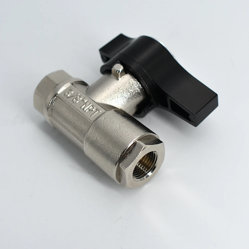 General Use Female 2 Way Ball Valve Brass nickel plated ball valve NPT BSP Quarter Turn High Pressure Ball Valve 6000PSI