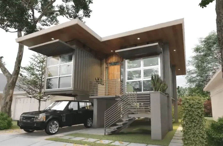 Fashionable, Modular,high Quality Corrugated Flat Pack Containers House Prefabricated Steel Mobile Coffee Shop Customized Modern