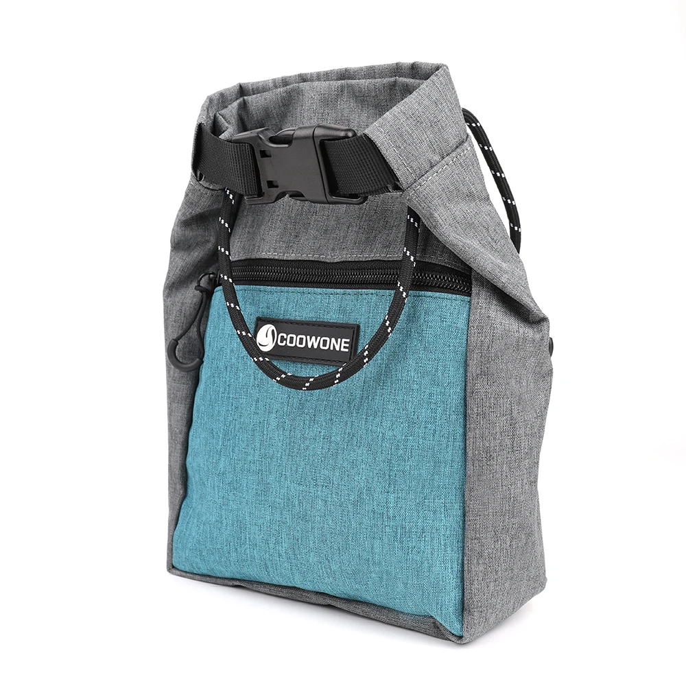 Outdoor Bouldering Chalk Bag For Rock Climbing with 2 Large Zipper Storage Pockets Rock Climbing Gifts Gear Accessories