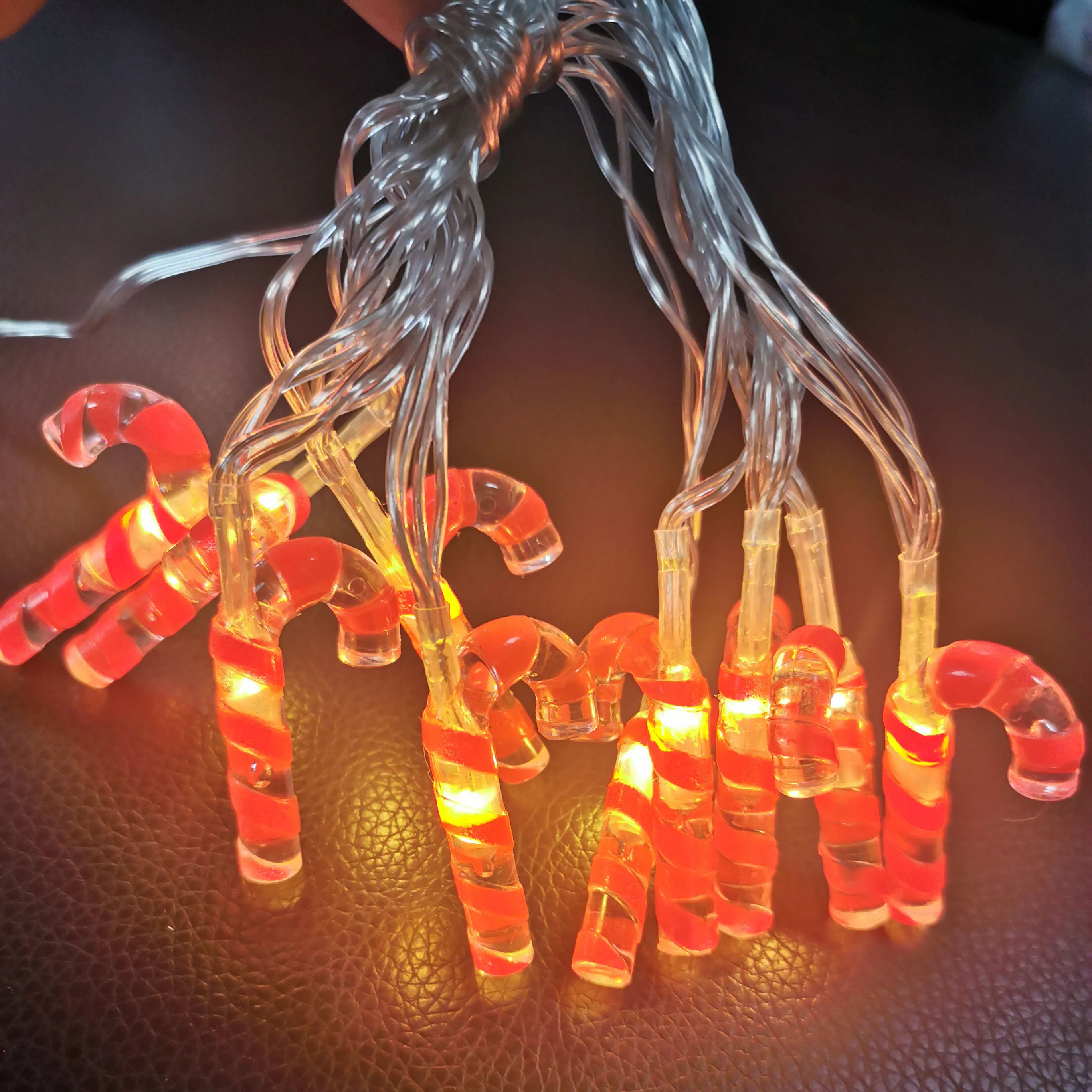 Popular Warm White Crutch Shape Indoor String Lights For Party Decoration