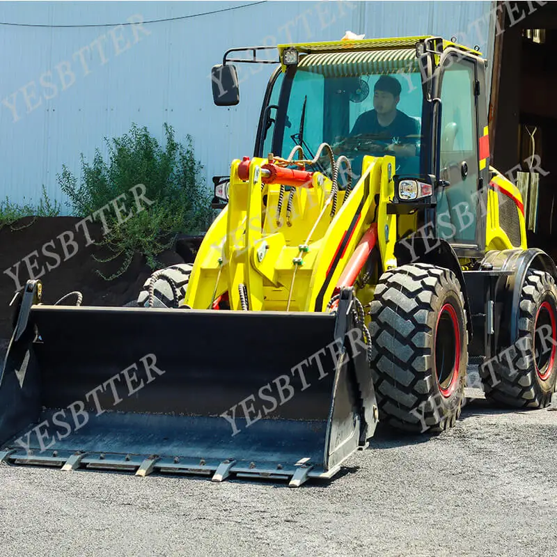 YESBETTER 2.Ton Mini Wheel Loaders Front End RTS Loader  Multifunction Agricultural Articulated Farm Wheel Loader for Sale