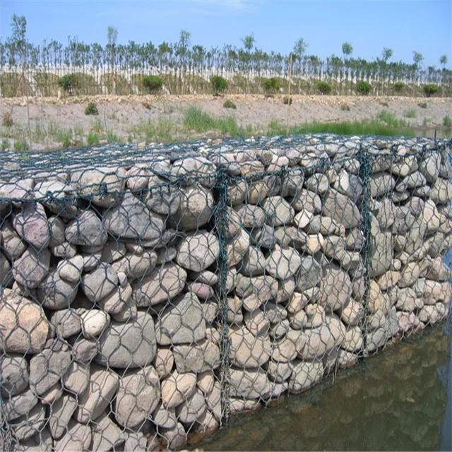 Hot Deeped Galvanised or PVC Coated Gabion Box with 80*100mm Hole Size