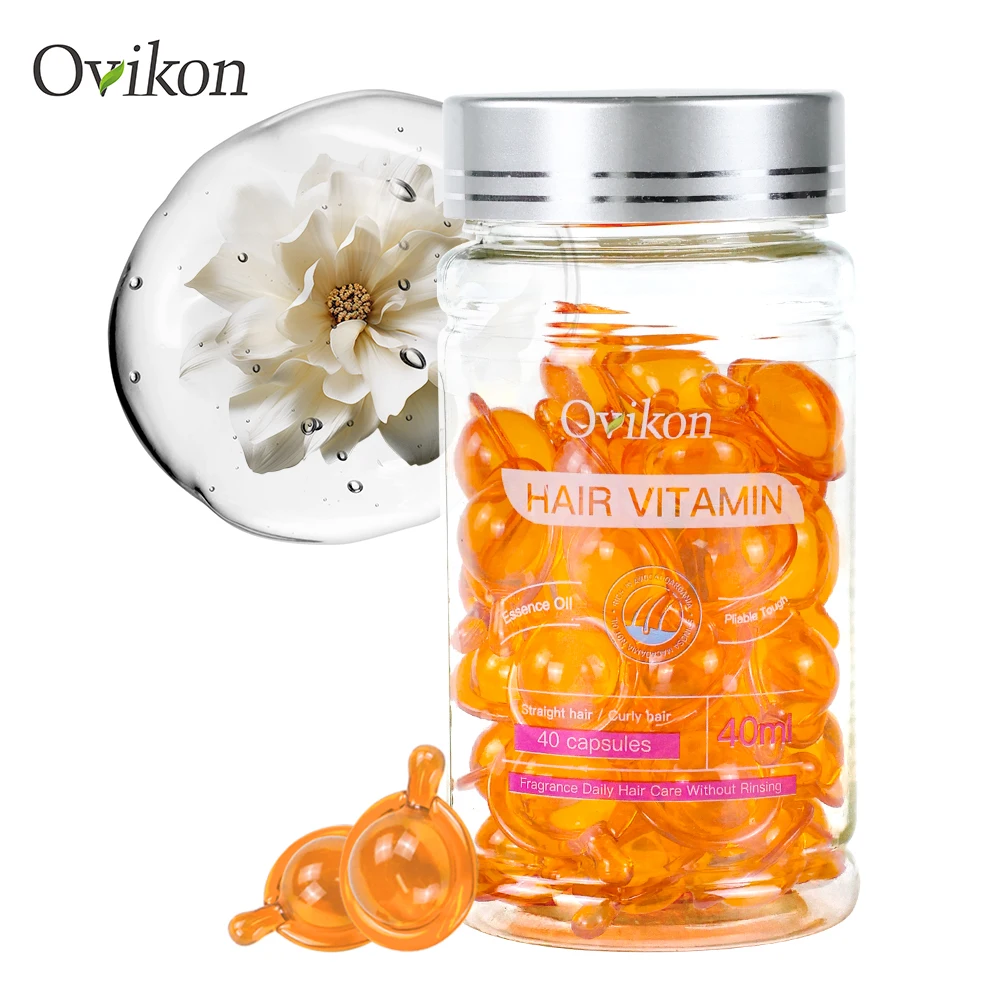 Private Label Hair Extensions Moisturizing Nourishing Easy Travel Capsule Raw Material Seeds Flowers Main Ingredient Vitamin E