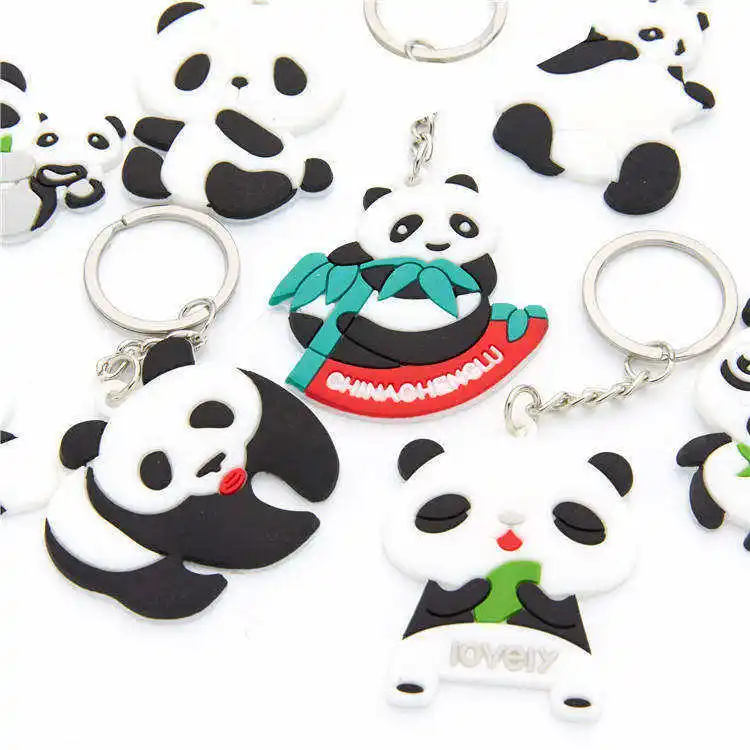 Hot Promotional Products Rubber Key Chains Cute Animal Key Chain For Panda