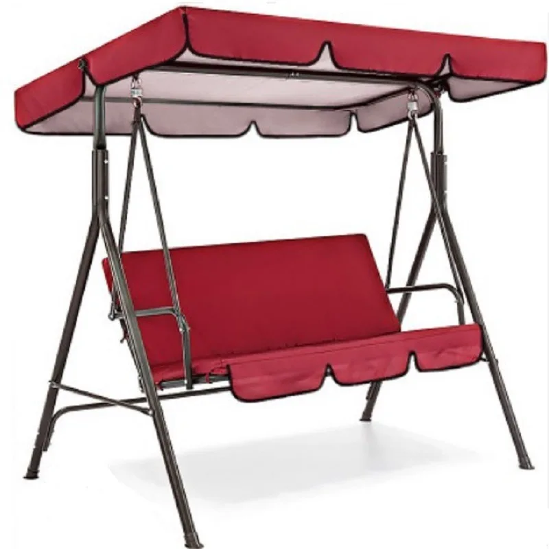 Outdoor Furniture 3 Seats Swing Chair with Canopy Water Repelling Material Mental Frame
