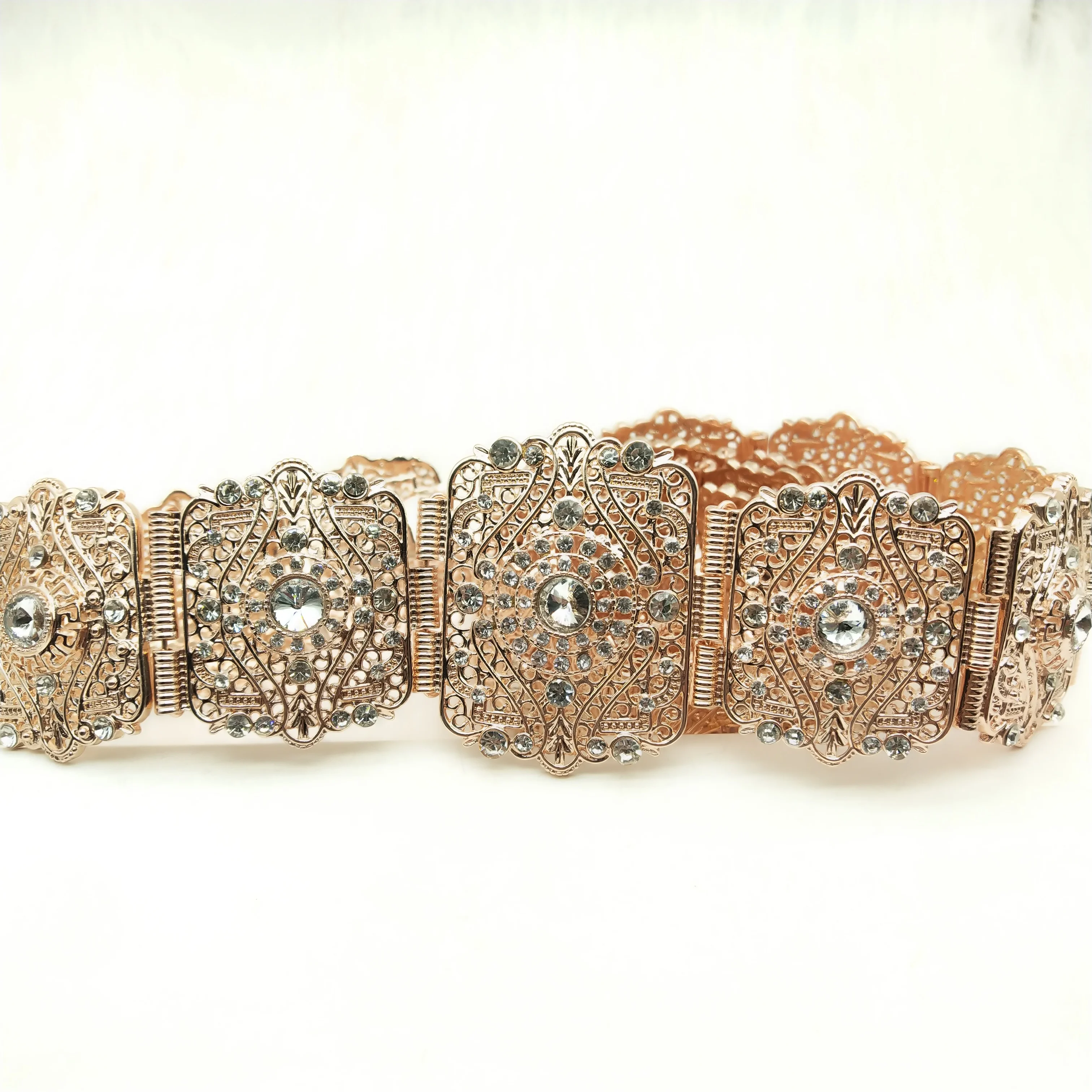 Sunspicems Gold Silver Color Moroccan Caftan Belt For Women Dress Waist Belt Wedding Jewelry Arab Robe Bijoux Bridal Gift 2021