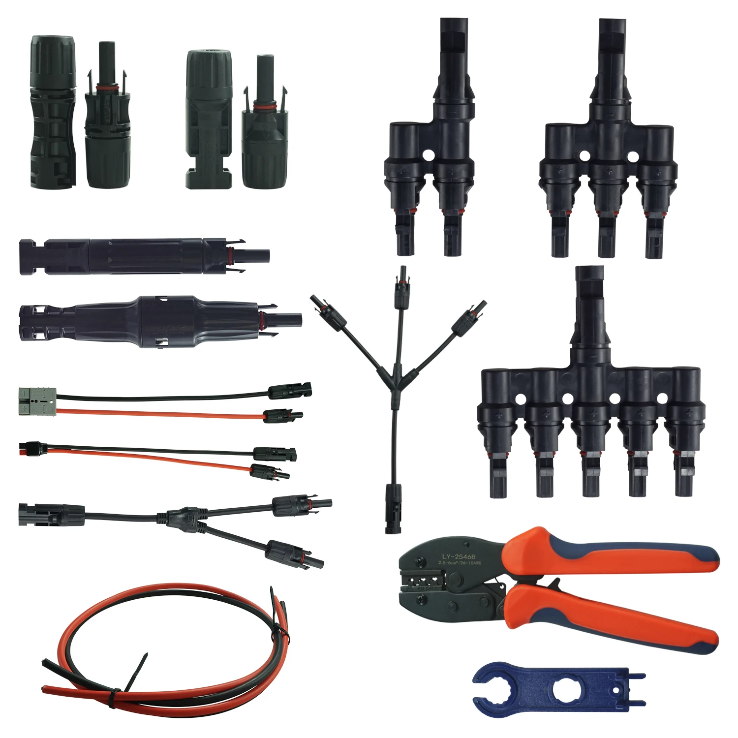 CE/UL Solar outside used IP68  waterproof Panel connector 1000V 1500V DC 14AWG to 10AWG Solar PV Connector
