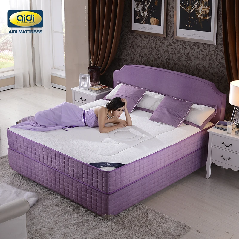 Memory Gel Foam Sleeping Mattresses Manufacturers Rolled Up King Double Bed Pocket Coil Purple Mattress