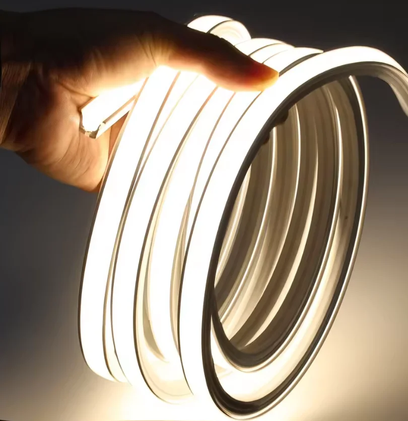 High quality Neon light 12v or 24v waterproof Flexible Neon Strip 50meters per roll 2835-120LEDs white 4000K Led Strip