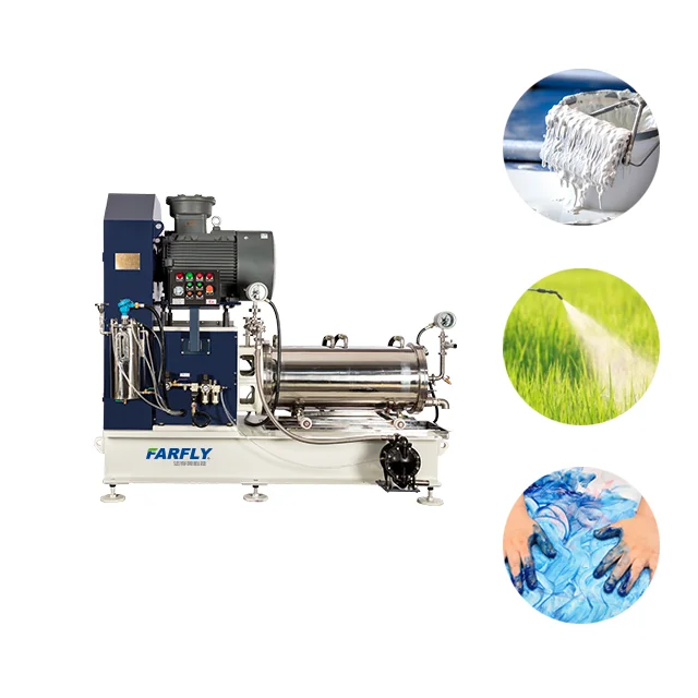 2024 High efficiency milling machine FSP30 22kw horizontal sand mill for paint agrochemicals with cooling system