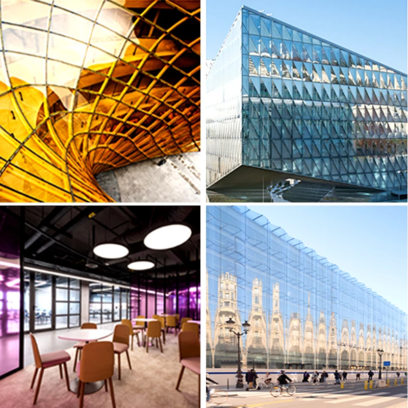 Large Size Tempered Glass Canopy Curtain Walls Section Facade Wall Design for High-Rise Buildings