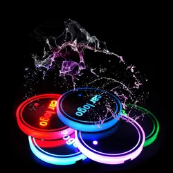 Hot Round USB charging light led cup coaster auto drink bottle pad led bottle coster