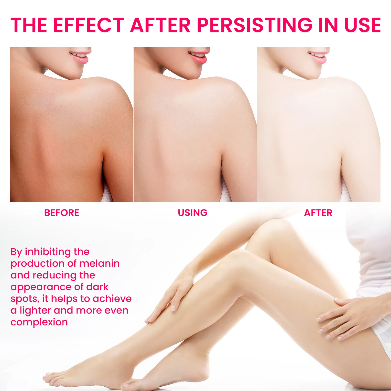 EELHOE Lady Body Shimmer Oil Skin Whitening Essence for Underarm Joint Brightening and Pigmentation Reduction Care