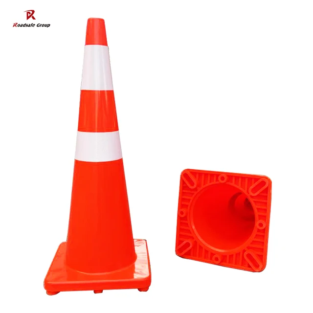 36 дюймов сверхмощный пластиковый барьер отражающий безопасность дорожного движения ПВХ гибкие складные дорожные конус