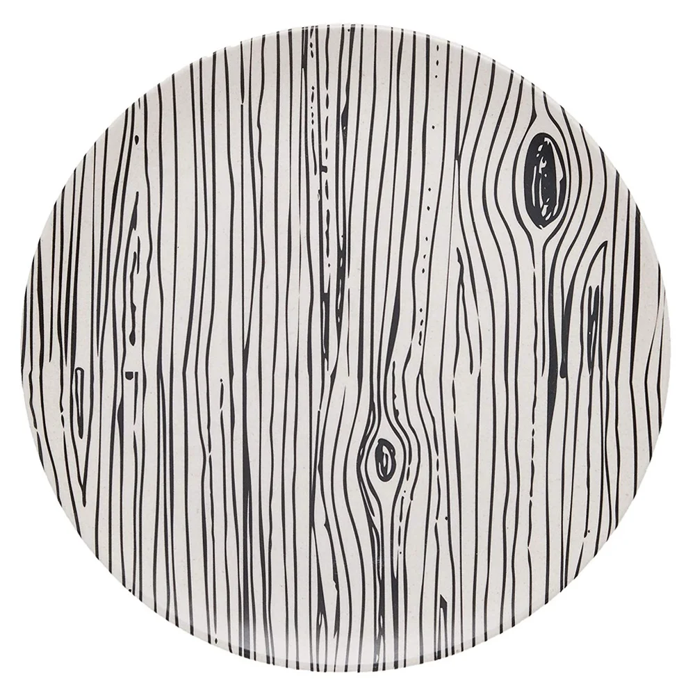 Customized logo printed bamboo melamine plate