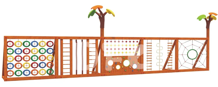 Montessori wood playground kids playground outdoor  wooden climbing equipment for kids