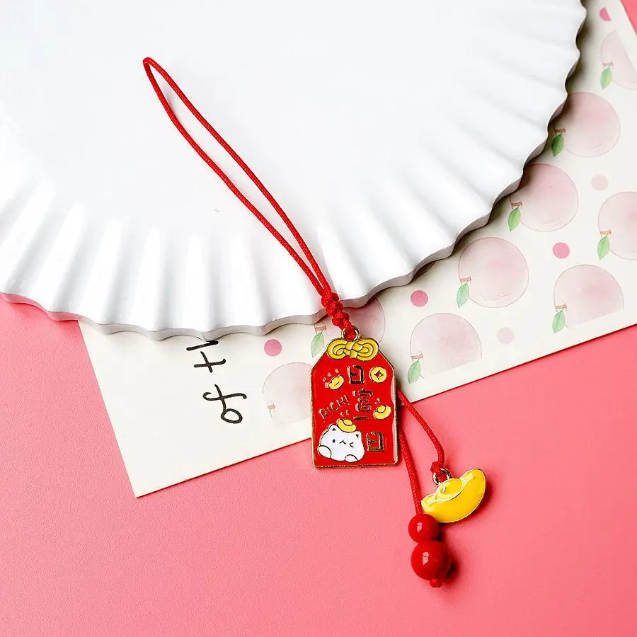 2023 New Lucky Good luck Persimmon Ruyi mobile phone small pendant ornament mobile phone lanyard wholesale for all smartphones