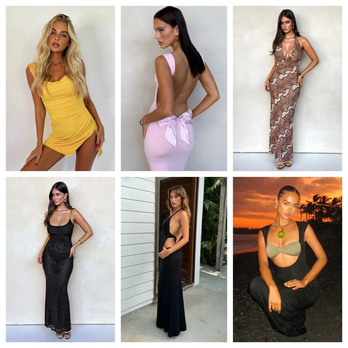 Wholesale High Quality Used Clothing Second Hand Ladies Dress Fashion Ladies Silk Long Dresses Bales Thrift For Women