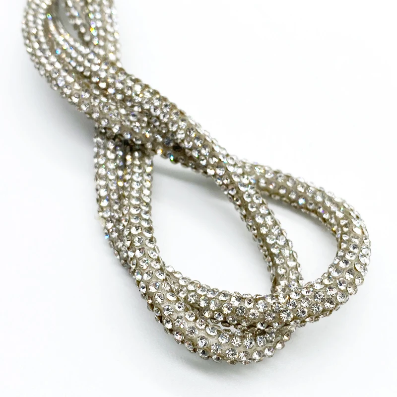 High quality bling hand make semi finished shoe uppers material glass rhinestone diamond decorative for sandals/slipper