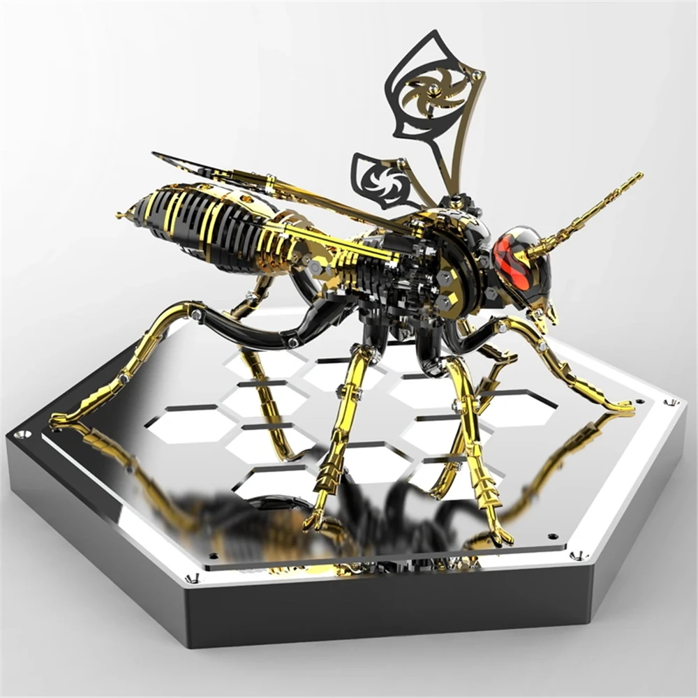 new product diy Metal crafts insect assembly kits educational Jigsaw toy Mechanical Metal Wasp 3D puzzle