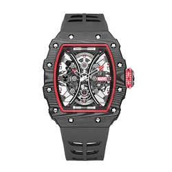 Mechanical watch manufacturer Custom stainless steel skeleton mens luxury tourbillon waterproof mans automatic watch