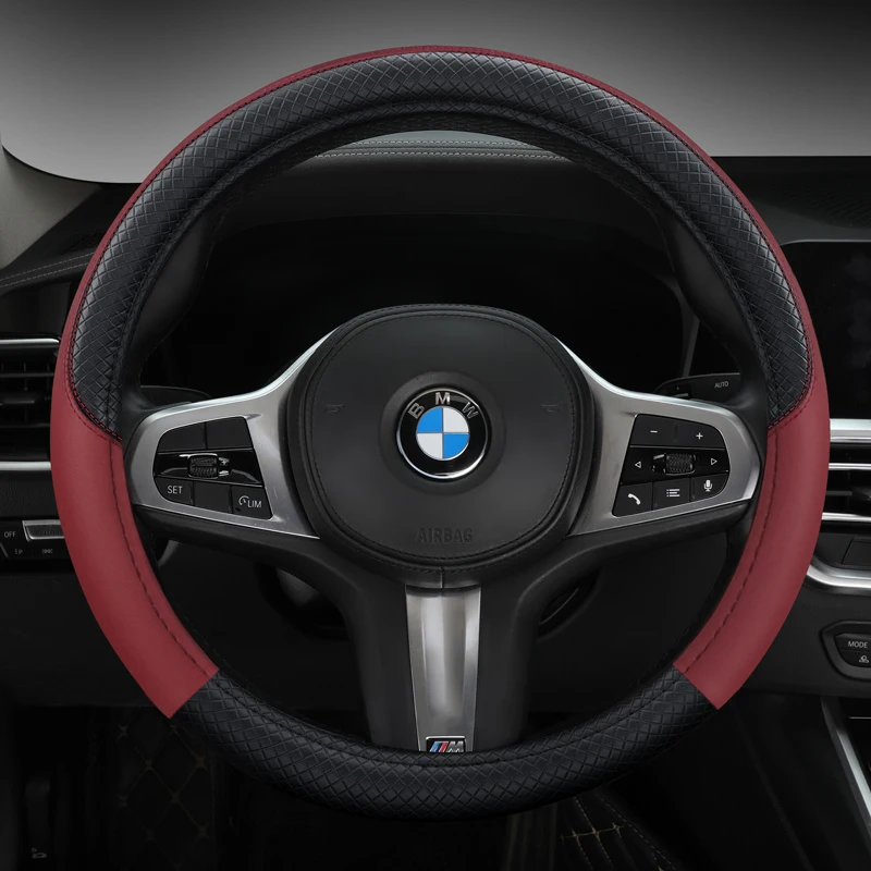 Car Leather Steering Wheel Cover - Ylife 15-inch Universal Microfiber Steering Wheel Covers - Neutral & Cooling & Soft & Breatha