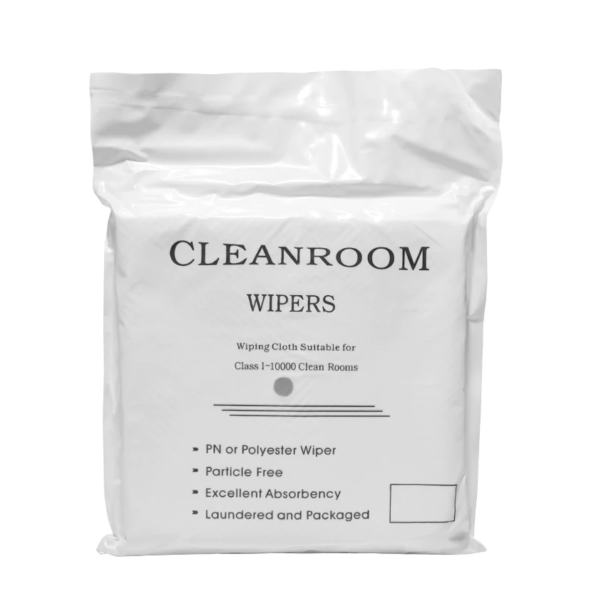 Wholesale 110 gsm Heavy Duty 2ply Polyester Cleanroom Wipes  9*9 Inch Lint Free With Laser Sealed Edge