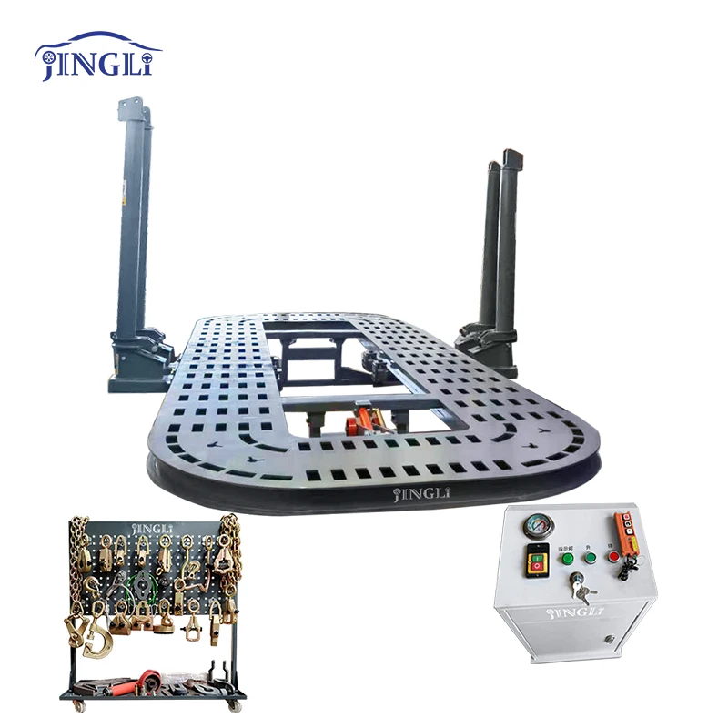 CE Approved Hot Selling 5 Square Holes Pneumatic Car Frame Machine Bench Table for Car Body Repair