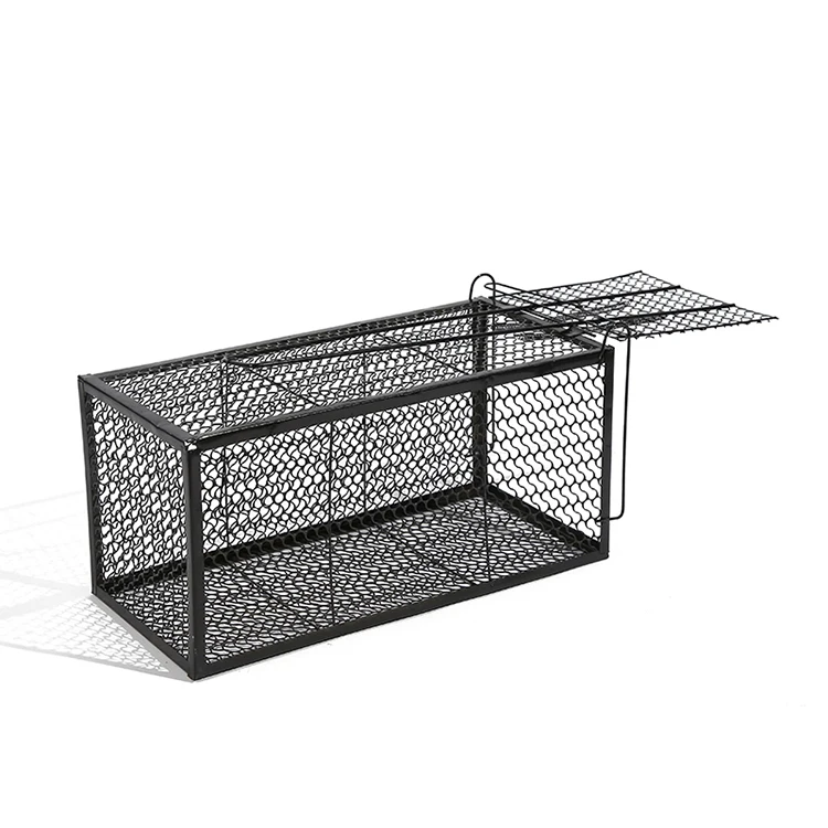 
Superior quality smart iron animal cage trap durable black humane live rats trap cage 