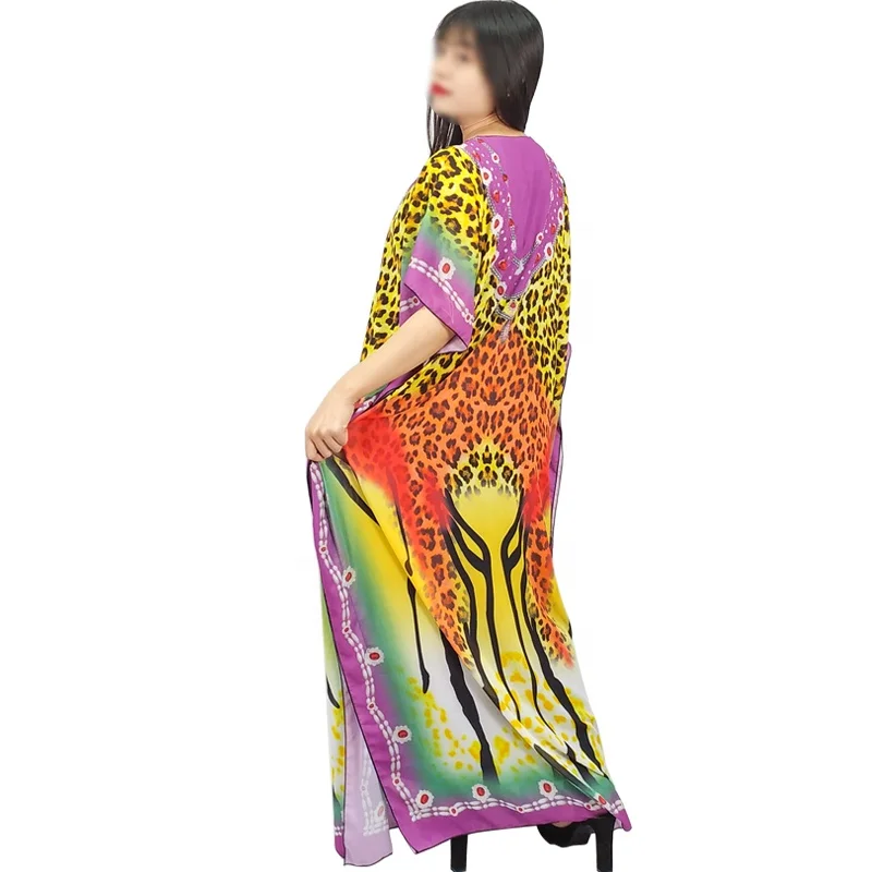 Женские платья с разрезом, кафтан, африканская Повседневная абайя с кристаллами