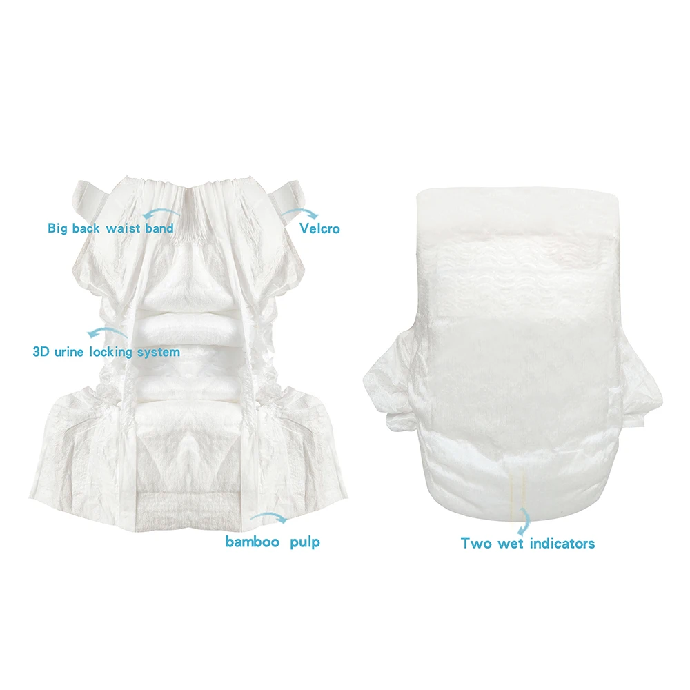 2021 OEM&ODM wholesale manufacturers breathable soft warm nappies ecological bamboo disposable baby diaper