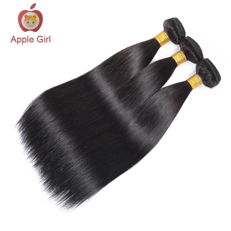 Apple Girl Wholesale Price Dropshipping Raw Indian Human Hair Bundles Straight Virgin Cuticle Aligned Human Hair Bundles 40 Inch