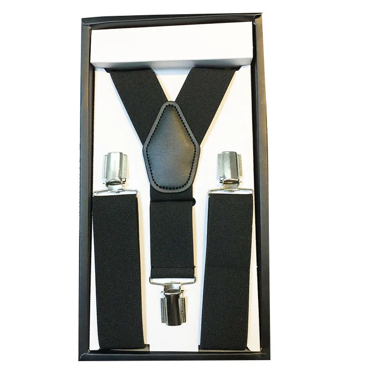 
Solid Color Men Belt Set Boys Suspenders Polyester Y Back Braces Adjustable Elastic OEM 