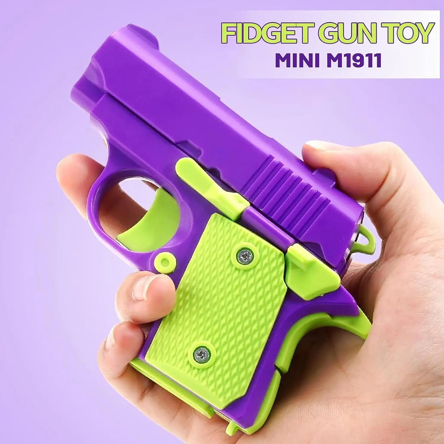 EPT Wholesale Plastic Stress Relief Fidget 1911 3D Printed Small Carrot Pistol Toy Fidget Gun for Adults