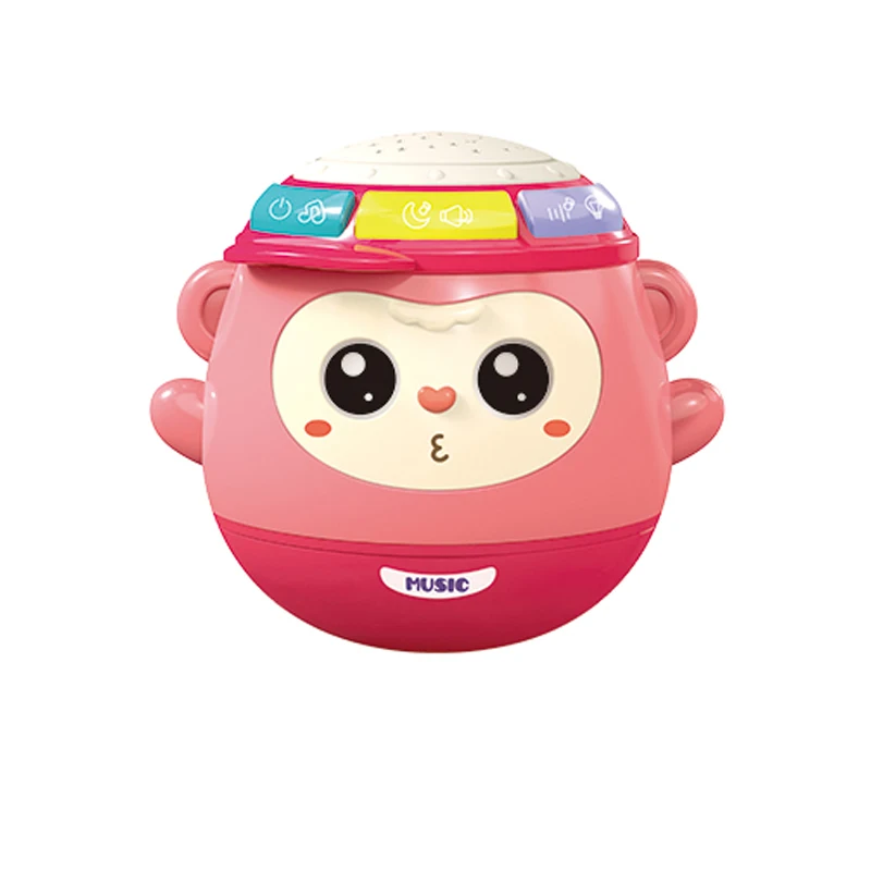 Silicone Material Tumbler Roly-poly Toy Baby Balance Tumbler Toy projection Cartoon Figures Baby Educational Stacking Toys