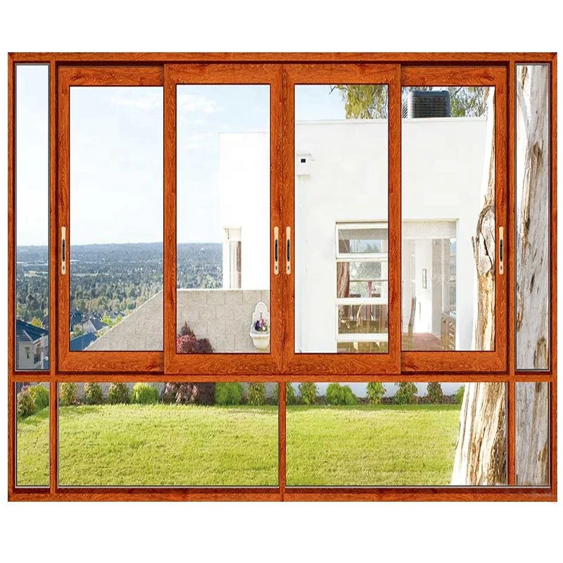 Latest Design Sliding Open Style Sliding Balcony Window Stainless Steel Screen Netting Material Glass Sliding Window