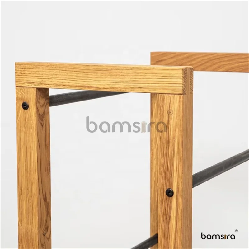 Wooden Beverage Crate Rack - 6 Crates - Solid Oak Beverage Rack - Crafted in the Alps