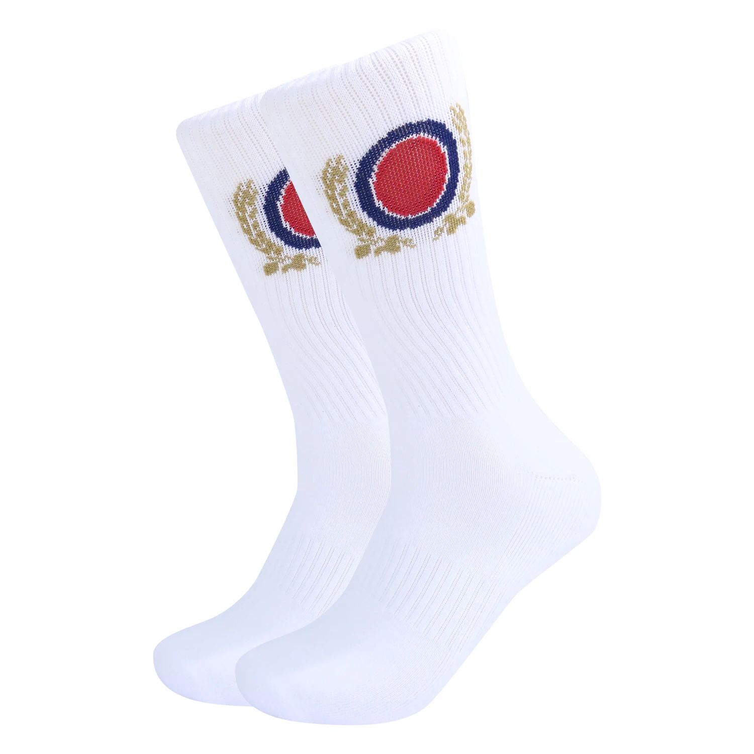 Hot wholesale custom logo white sports custom design socks summer running indoor and outdoor mens socks