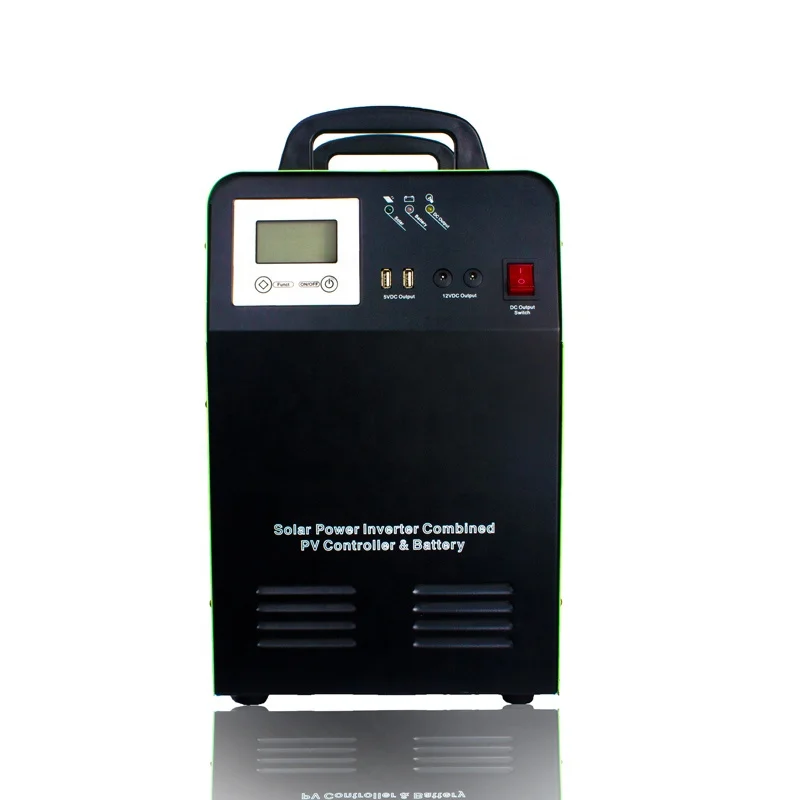 Solar power system 1000w 1500w all in one machine contains with inverter charge controller battery