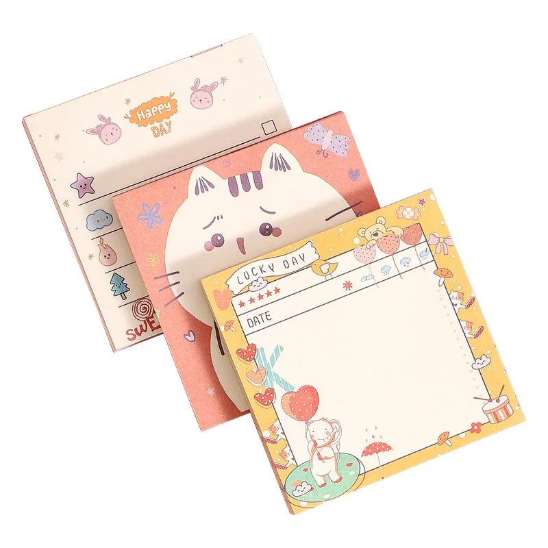 Stationery school season student animation creative office self-adhesive color cartoon sticky note pad