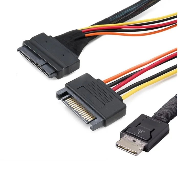  Mini SAS U.2 SFF-8639 SFF-8611cable NVMe PCIe SSD кабель с SATA Power 1
