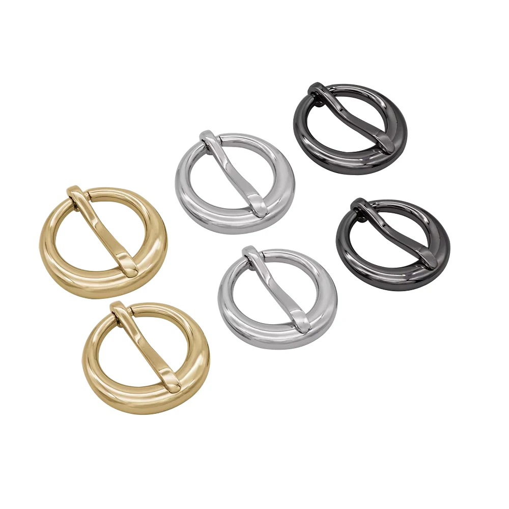 Wholesale Zinc Alloy Adjustable Ladies Bag Side Metal Strap Pin Chain Buckle Hardware Custom Handbag Fastener