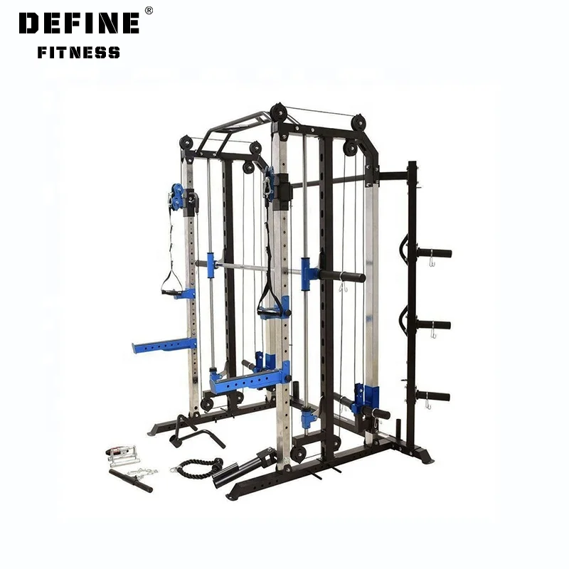 Define Sports Hot Selling Commerical Gym  Multifunctional Power Rack Fitness Gym Equipment Best Smith Machine Barbell Aquat Rack