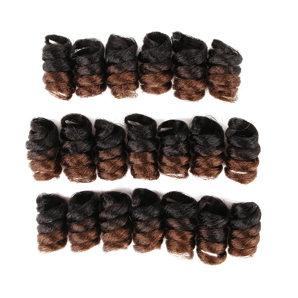 FH Japanese synthetic curly hair extensions pre twisted spring twist crochet braids hair