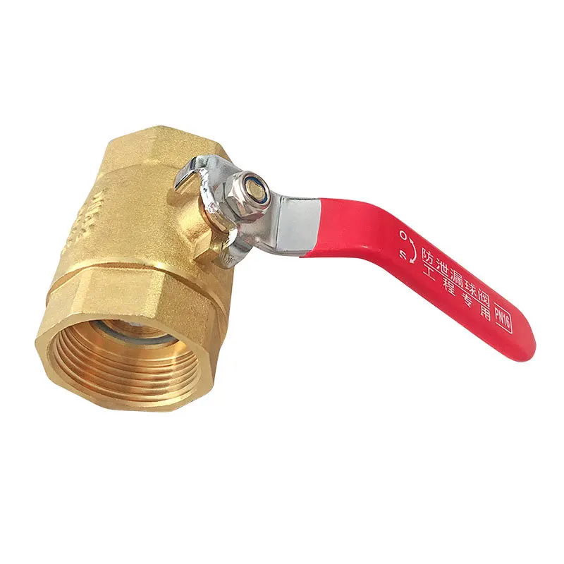 Factory supply brass double internal wire two piece 101 ball valve water pipe manual valve switch