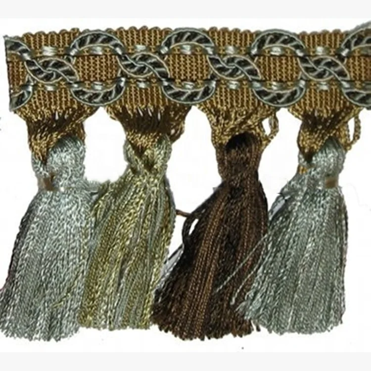 Excellent quality hot sale tassel curtain trim bullion fringe