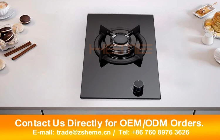 Hot selling fabricante de estufas de gas 30cm glass top stove 2 burner built in gas cooktop