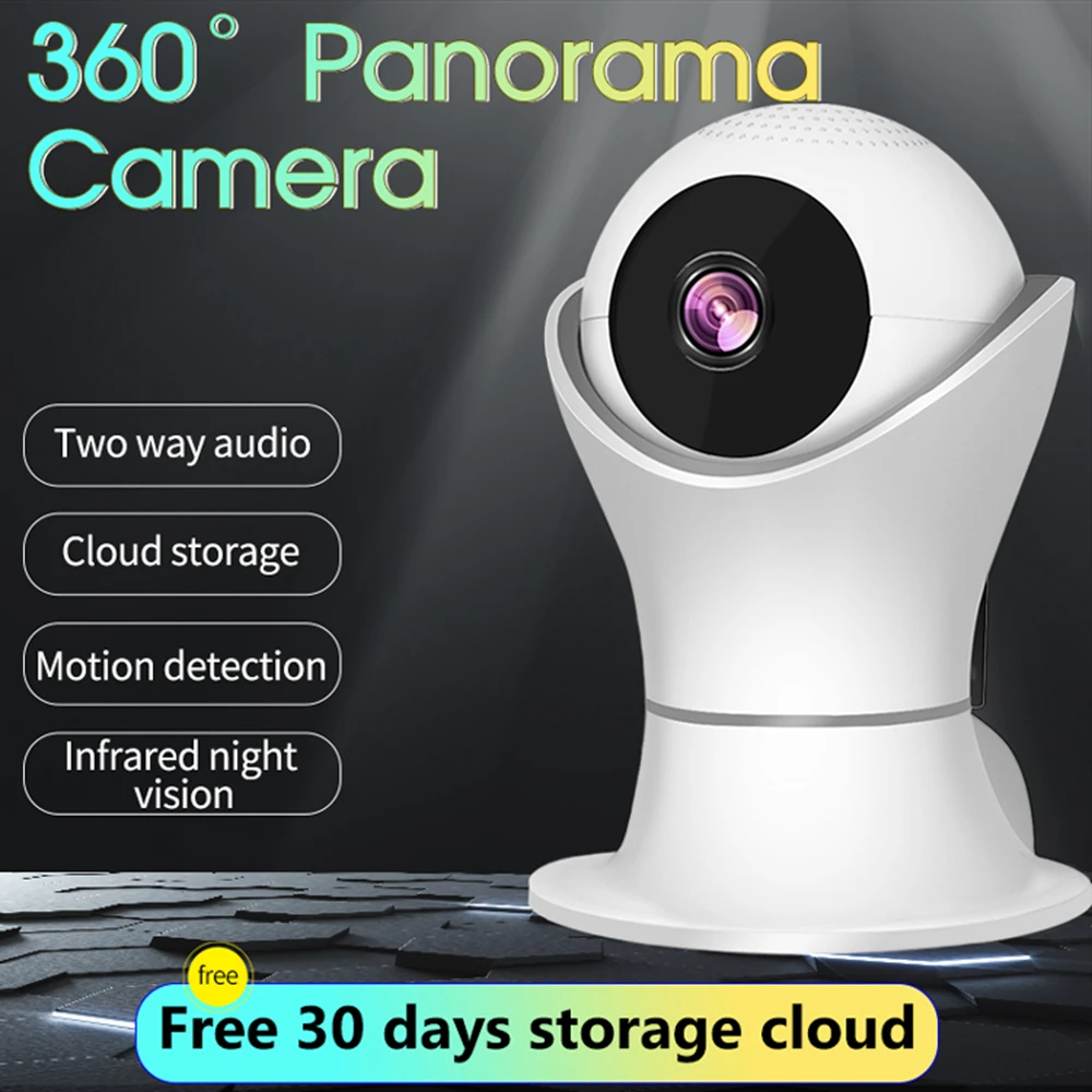 
360EyeS CCTV System HD Dome WiFi P2P Diy 360 Degree Smart Motion Sensor Security Wireless Baby Camera 