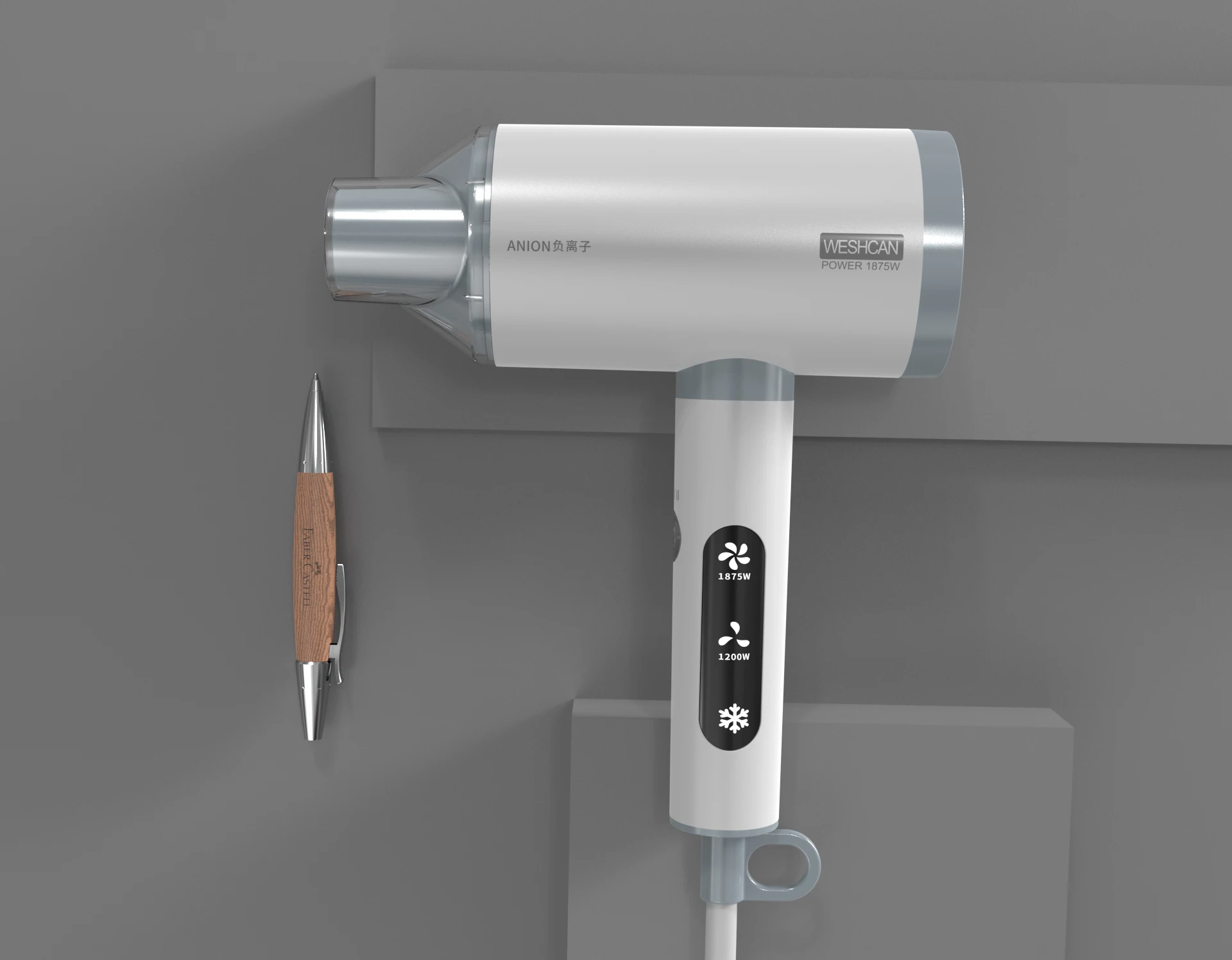 WESHCAN Portable Professional Hair Dryer Wholesale LED Display Touch Sensor Screen Hair Blow