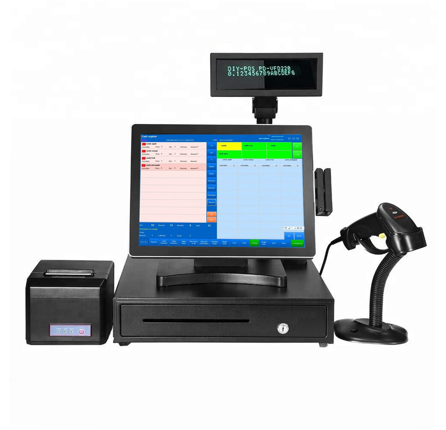Factory direct selling ture flat panel mini pc cash register in stock